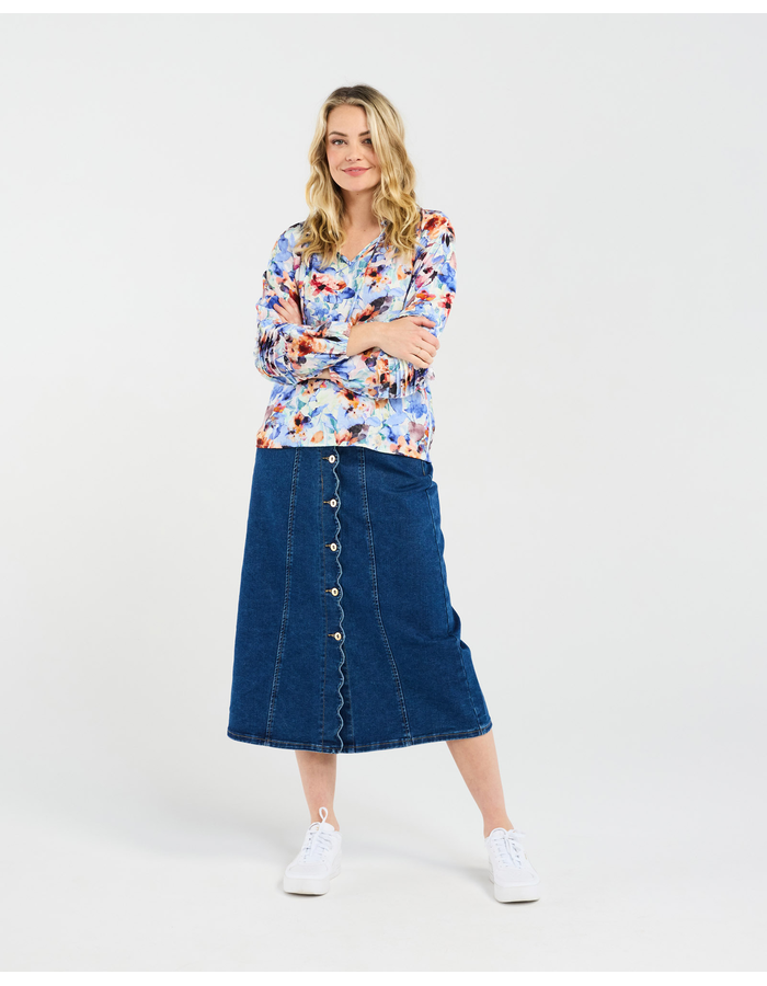 Blackstone Rachel Raglan Frill Top