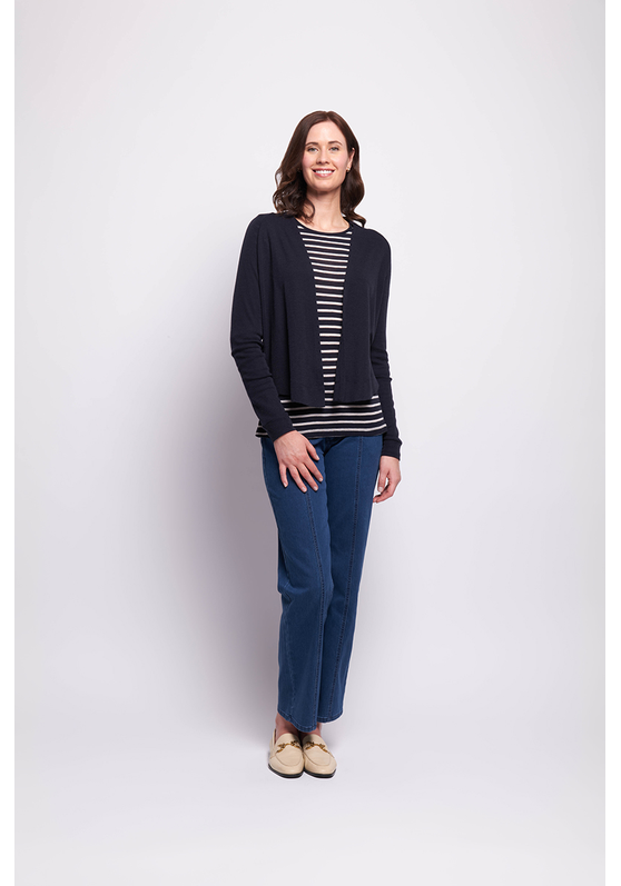 Foil Gather Back Cardigan 