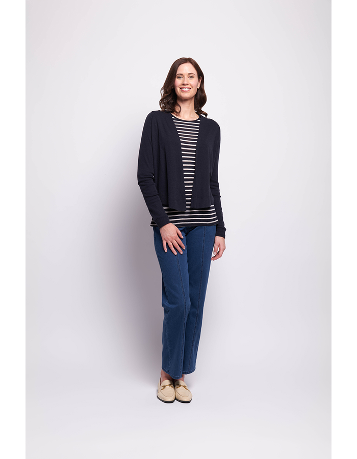 Foil Gather Back Cardigan 