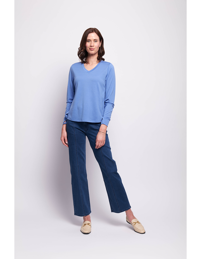 Foil Fold V Neck Top
