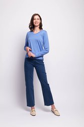 Fold V Neck Top