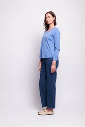 Fold V Neck Top