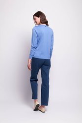 Fold V Neck Top