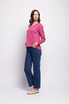 Fold V Neck Top