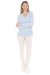 V Neck Rib Detail P/Over