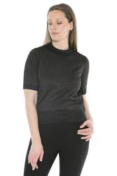 Metallic S/S Pullover