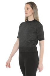 Metallic S/S Pullover