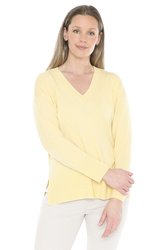 V Neck Rib Detail P/Over