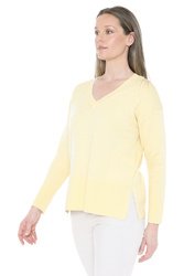 V Neck Rib Detail P/Over