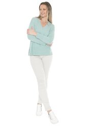 V Neck Rib Detail P/Over