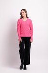 Textured V Neck Sweater