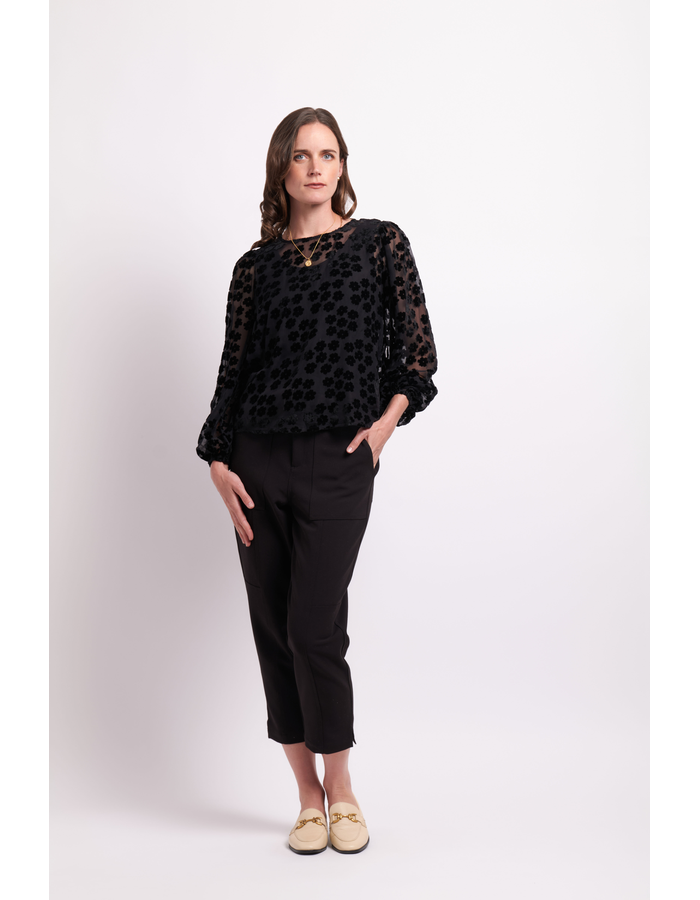 Oh Three Burnout Velvet Top