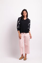 Contrast Shoulder Top