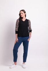 Contrast Shoulder Top