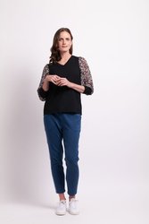 Contrast Shoulder Top