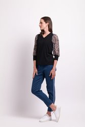 Contrast Shoulder Top