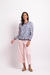 Sheer Slve Rib Detail Top