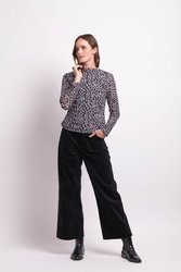 Funnel Neck Gathered Top