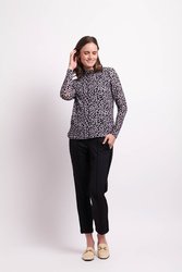 Long Sleeve Polo Neck Top