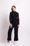 Long Sleeve Polo Neck Top