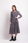 Long Slv Tiered Hem Dress