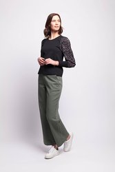 Contrast Sleeve Top