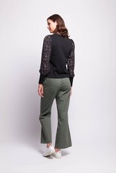 Contrast Sleeve Top