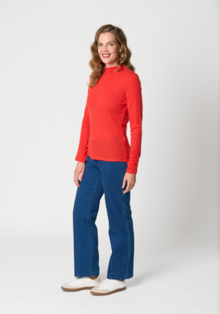 Rouched Sleeve Top