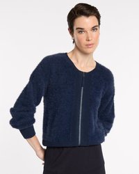 Fluffy Knit Bomber