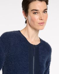 Fluffy Knit Bomber