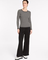 Fine Stripe Rib Knit