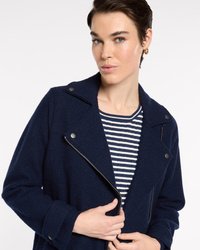 Boiled Wool Moto Coat