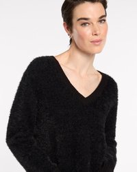 Fluffy V Neck Sweater