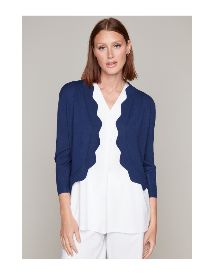 Carre Noir Crop Knit Cardi