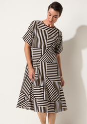 Spliced Stripe Dress