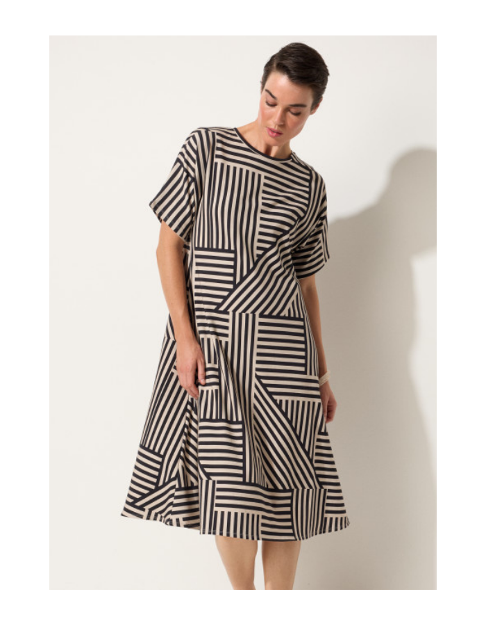 Marco Polo Spliced Stripe Dress
