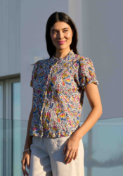 Crush Cap Sleeve Shirt