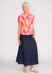 Crush Cap Sleeve Shirt