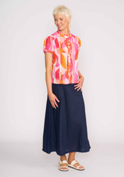 Crush Cap Sleeve Shirt