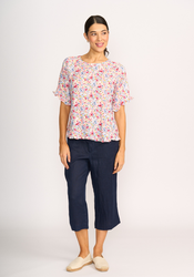 Ruffles & Scoop Hem Top