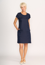 Fringe Scoop Neck Dress