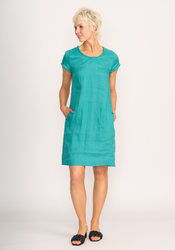 Fringe Scoop Neck Dress