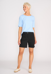 Wide Neck Elbow Slv Top