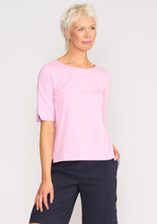 Wide Neck Elbow Slv Top