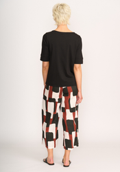 Wide Neck Elbow Slv Top