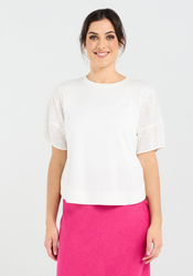 Ariane Broderie Sleeve Te