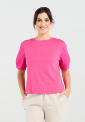 Ariane Broderie Sleeve Te