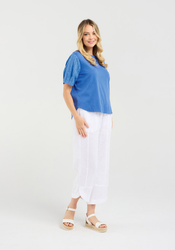 Ariane Broderie Sleeve Te