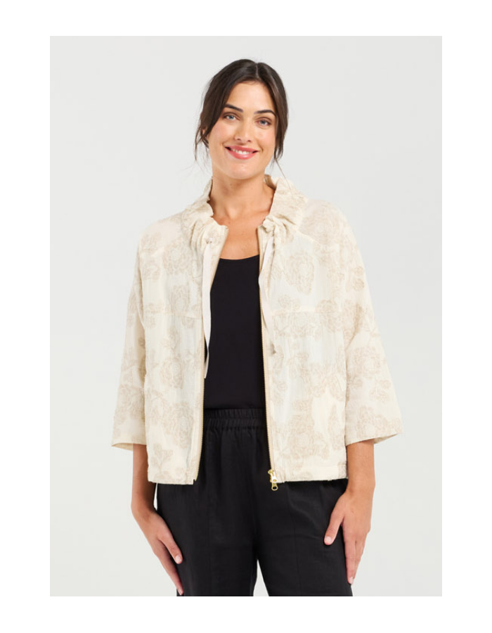 Blackstone Jacquard Zip Front Jacket