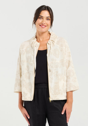 Jacquard Zip Front Jacket